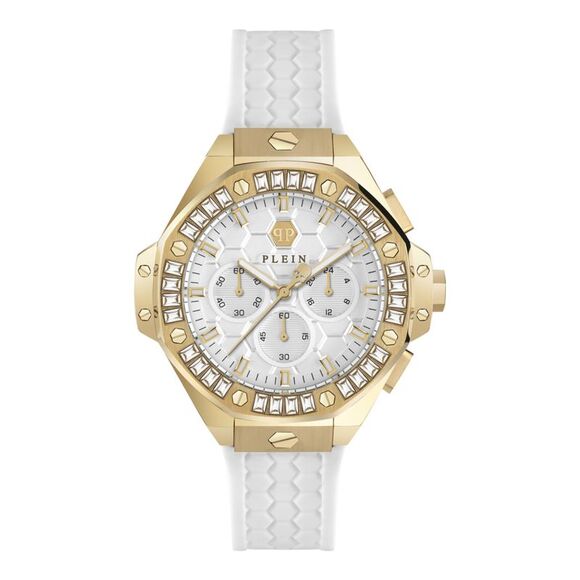 Philipp Plein Plein Chrono Royal Silicone Watch Gold Womens